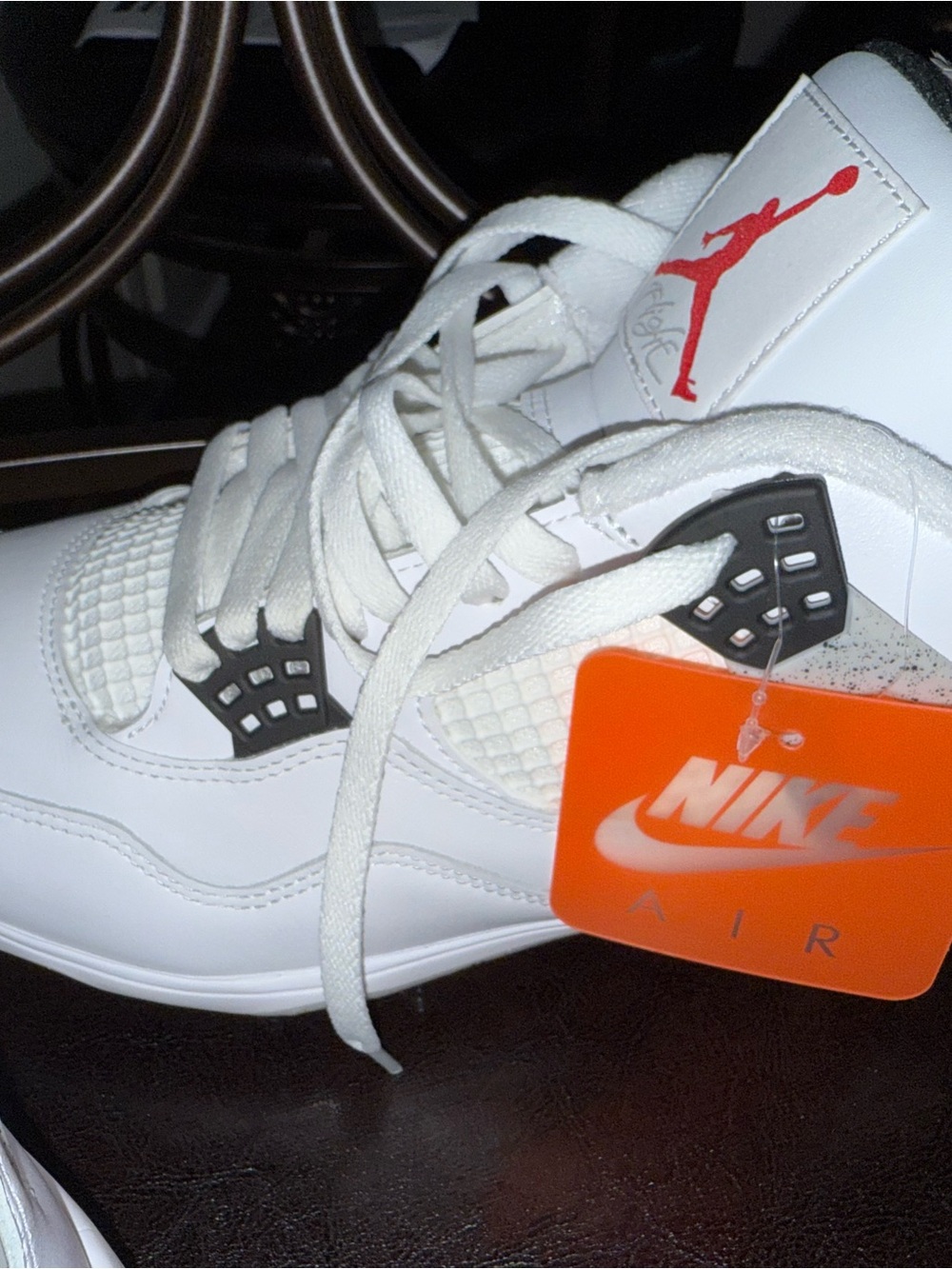 Jordan White and Black Sneaker Interior Label
